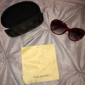 Red Louis Vuitton Sunglasses